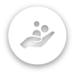 Icon with hands holding money
