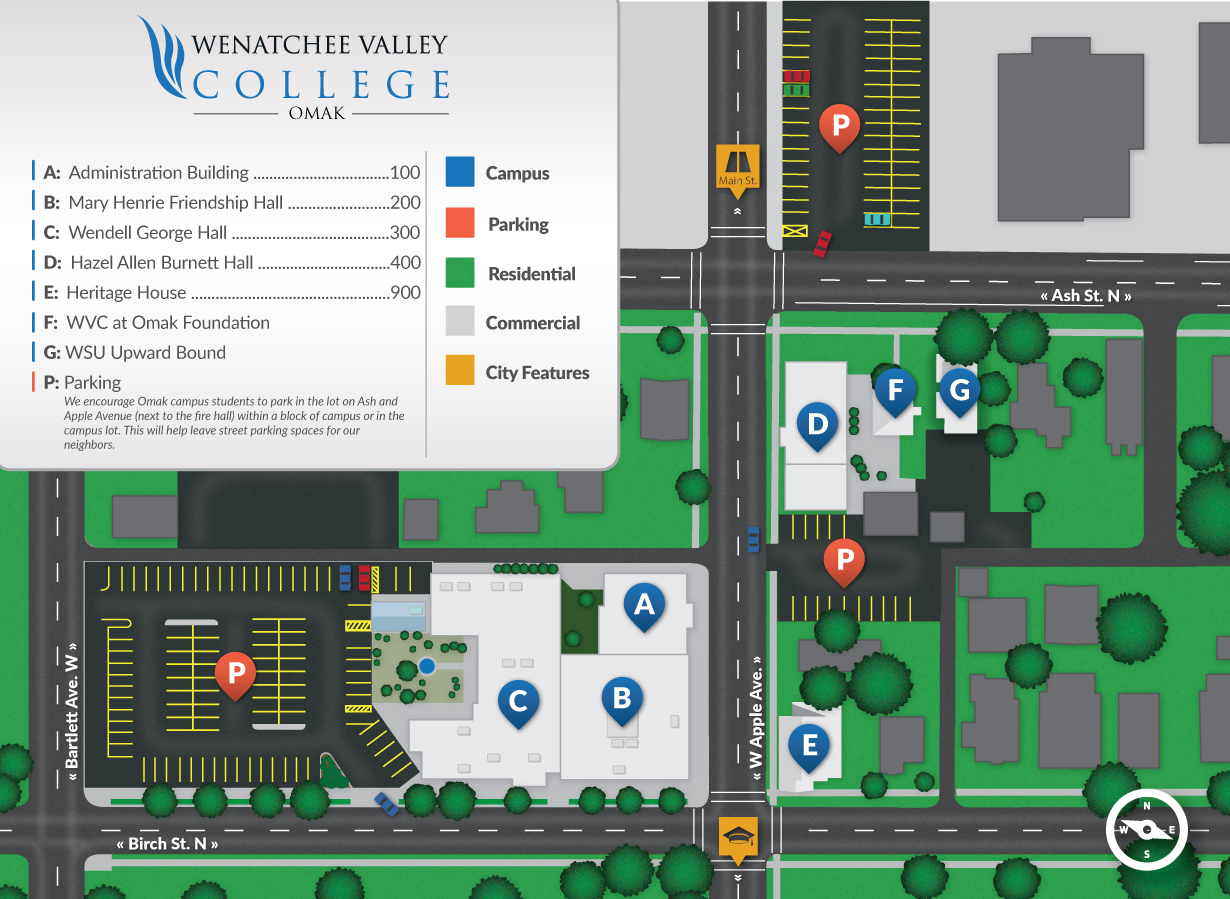 Omak Campus Map