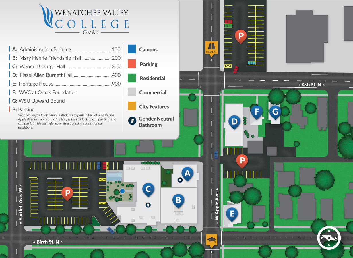 Omak Campus Map