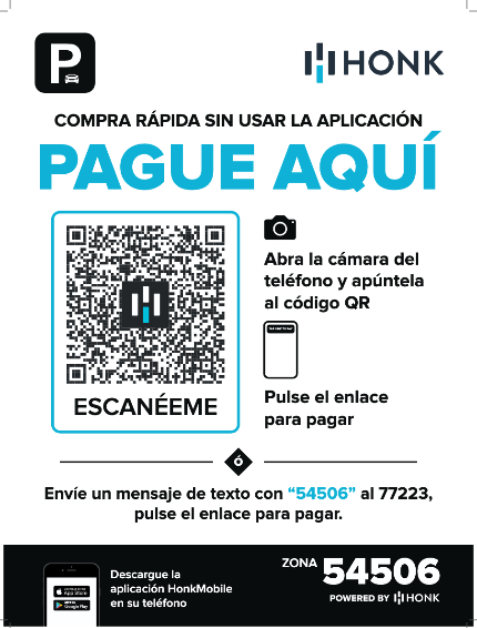 HONK mobile poster with QR code para escanear